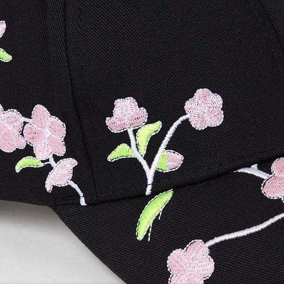 Floral Embroidered Baseball Cap - Picture 3 of 5